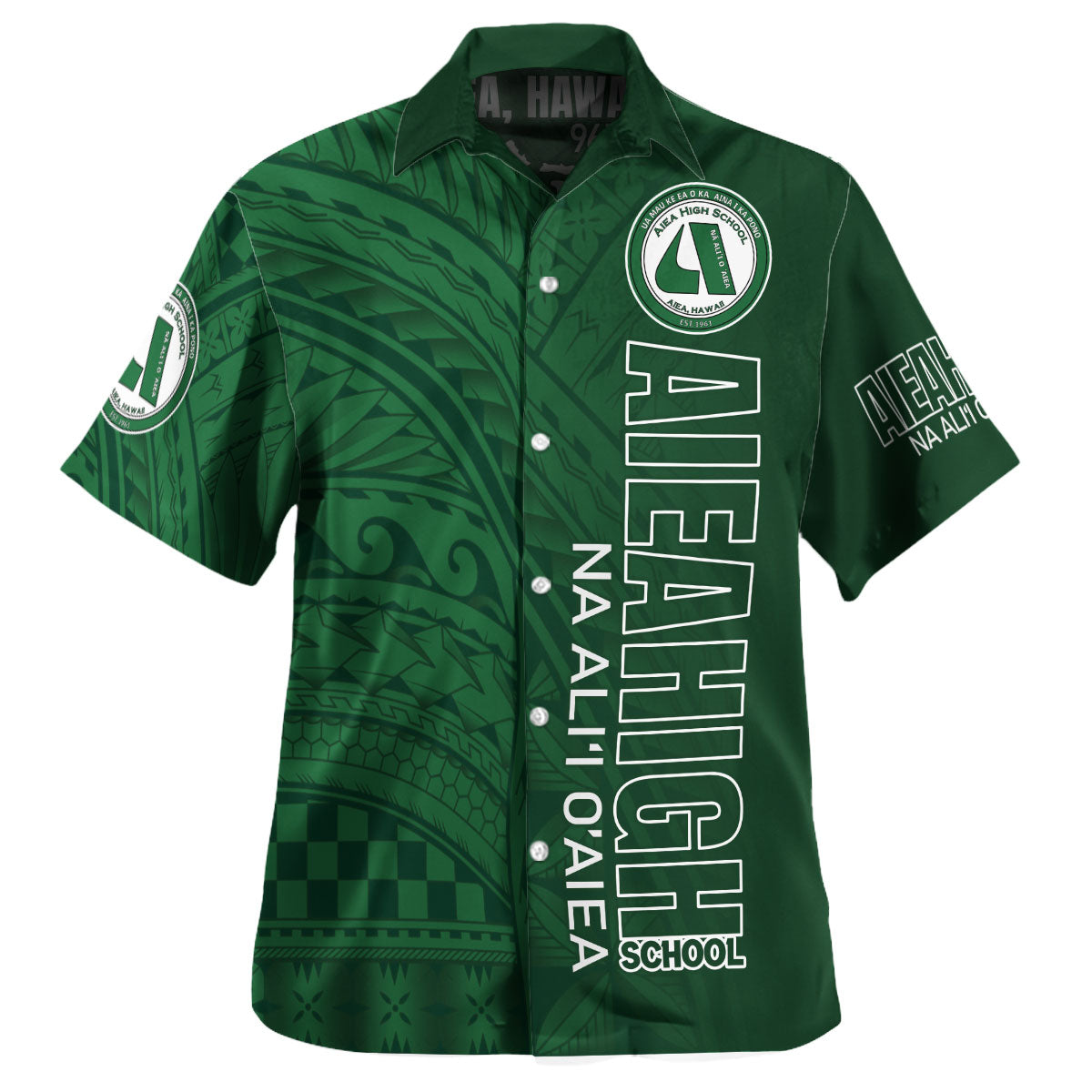Hawaii Aiea High School Hawaiian Shirt - Na Ali'i  O'aiea Hawaii Patterns