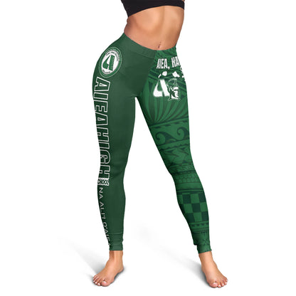 Hawaii Aiea High School Legging - Na Ali'i  O'aiea Hawaii Patterns