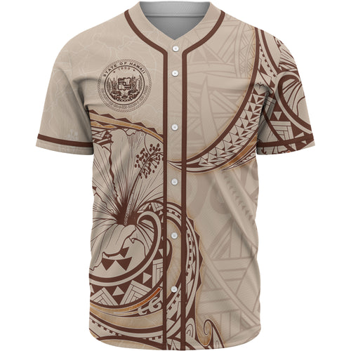 Hawaii Baseball Shirt - Hibiscus Flowers Vintage Style ( Ver 2)