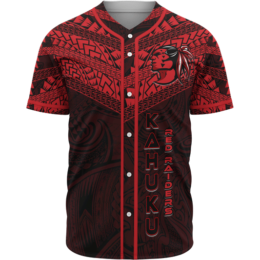 Hawaii Custom Personalised Baseball Shirt - Kahuku High And Intermediate School Logo