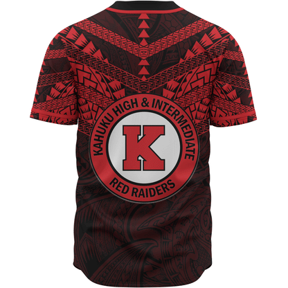 Hawaii Custom Personalised Baseball Shirt - Kahuku High And Intermediate School Logo