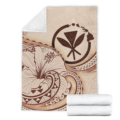 Hawaii Premium Blanket Hibiscus Flower Vintage Style