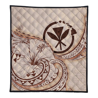 Hawaii Premium Quilt Hibiscus Flower Vintage Style