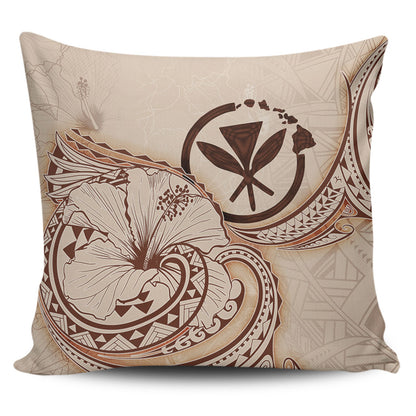 Hawaii Pillow Cover Hibiscus Flower Vintage Style