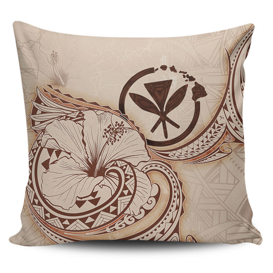 Hawaii Pillow Cover Hibiscus Flower Vintage Style
