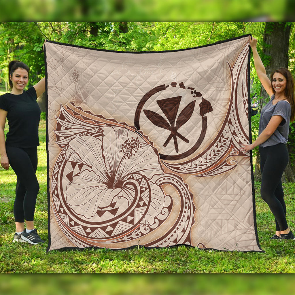 Hawaii Premium Quilt Hibiscus Flower Vintage Style