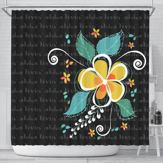 Hawaii Shower Curtain Aloha Hibiscus Art