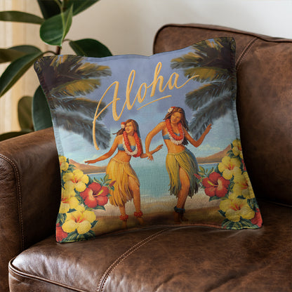 Hawaii Pillow Cover Aloha Hula Dance Hibiscus
