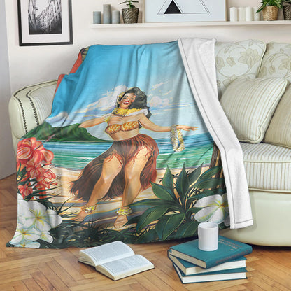 Hawaii Premium Blanket Aloha Hula Dance