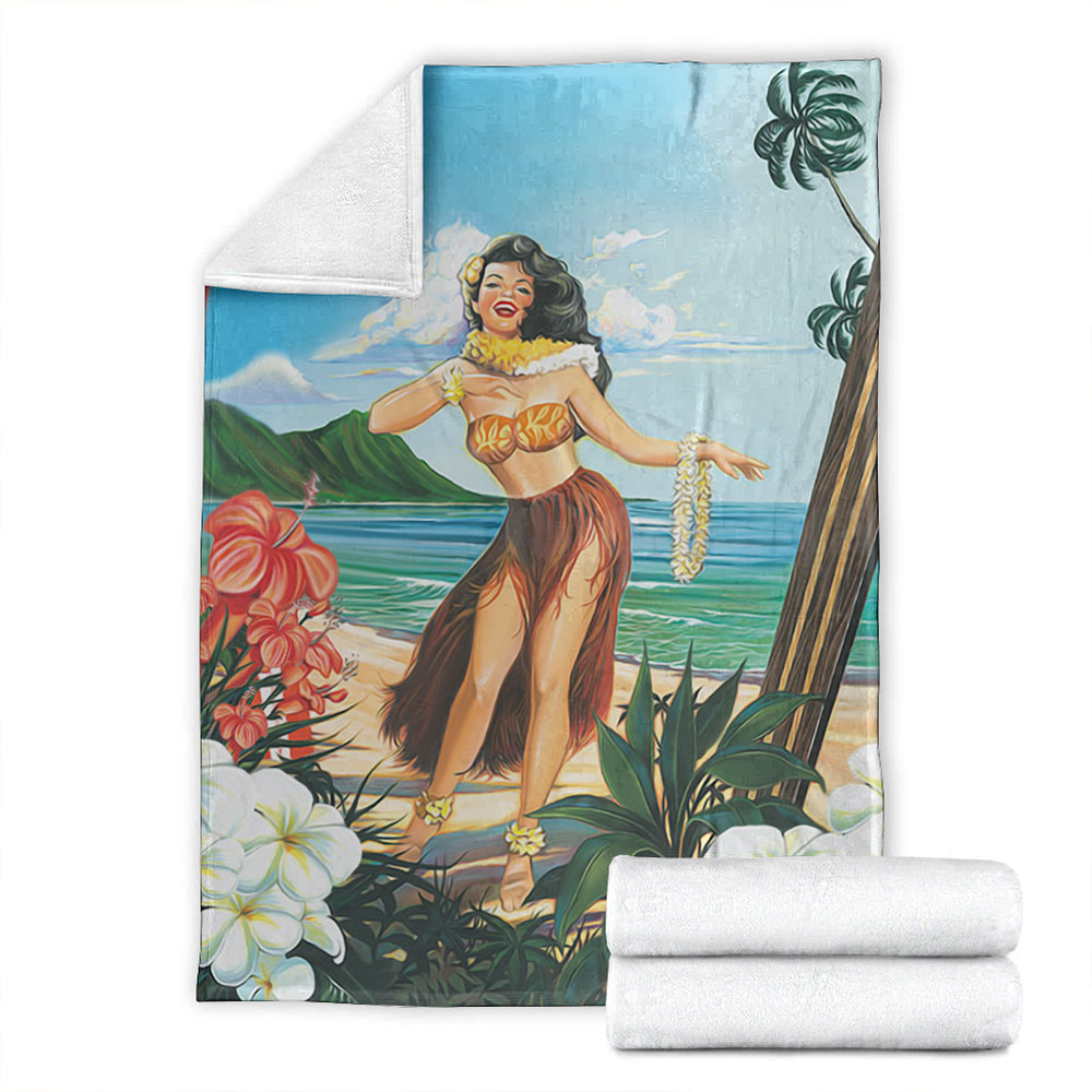 Hawaii Premium Blanket Aloha Hula Dance