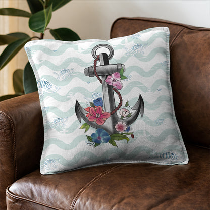 Hawaii Pillow Cover Anchor Hibiscus