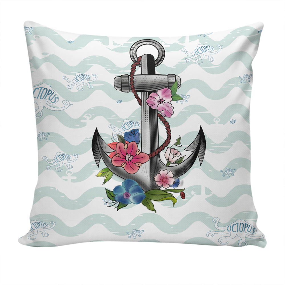 Hawaii Pillow Cover Anchor Hibiscus