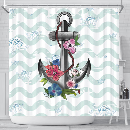 Hawaii Shower Curtain Anchor Hibiscus