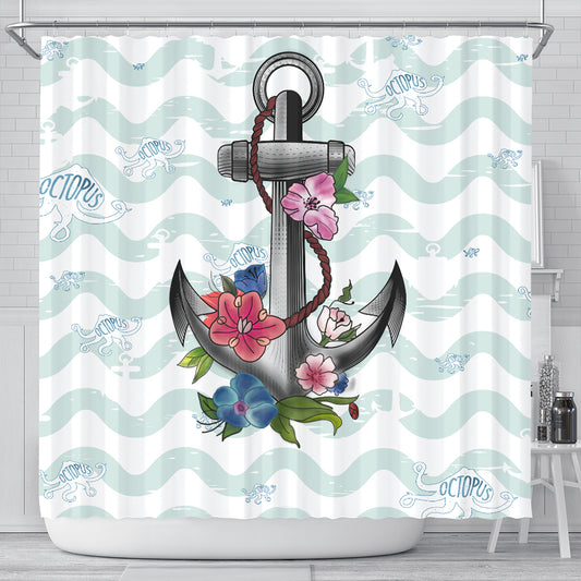 Hawaii Shower Curtain Anchor Hibiscus