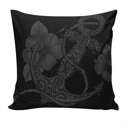 Hawaii Pillow Cover Anchor Poly Tribal Gray
