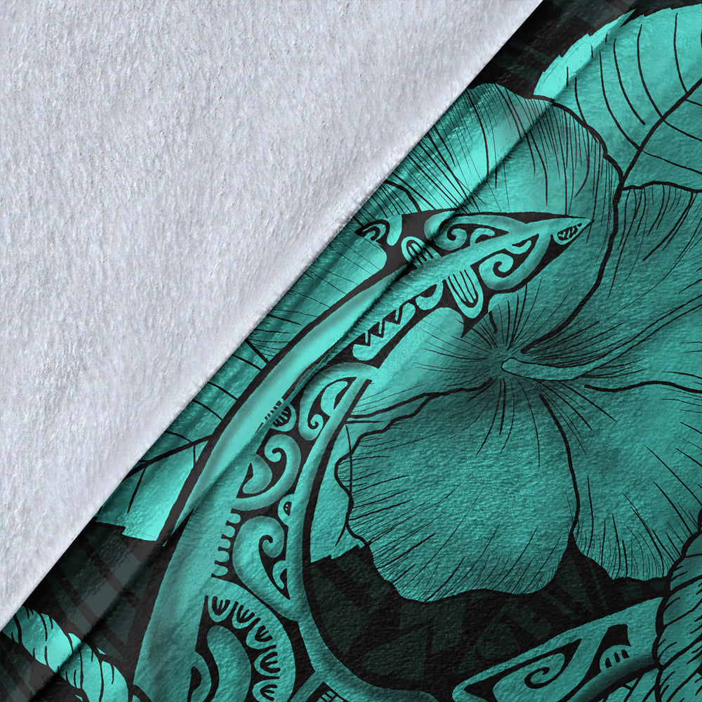 Hawaii Premium Blanket Anchor Poly Tribal Turquoise
