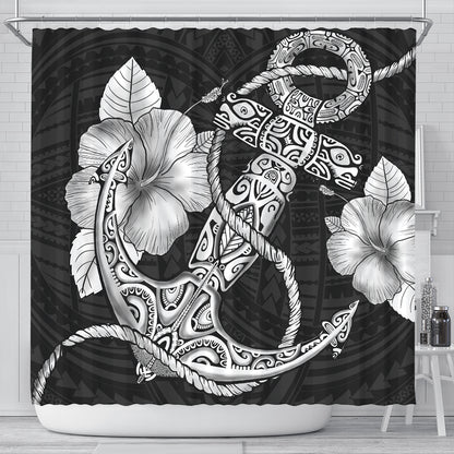 Hawaii Shower Curtain Anchor Poly Tribal