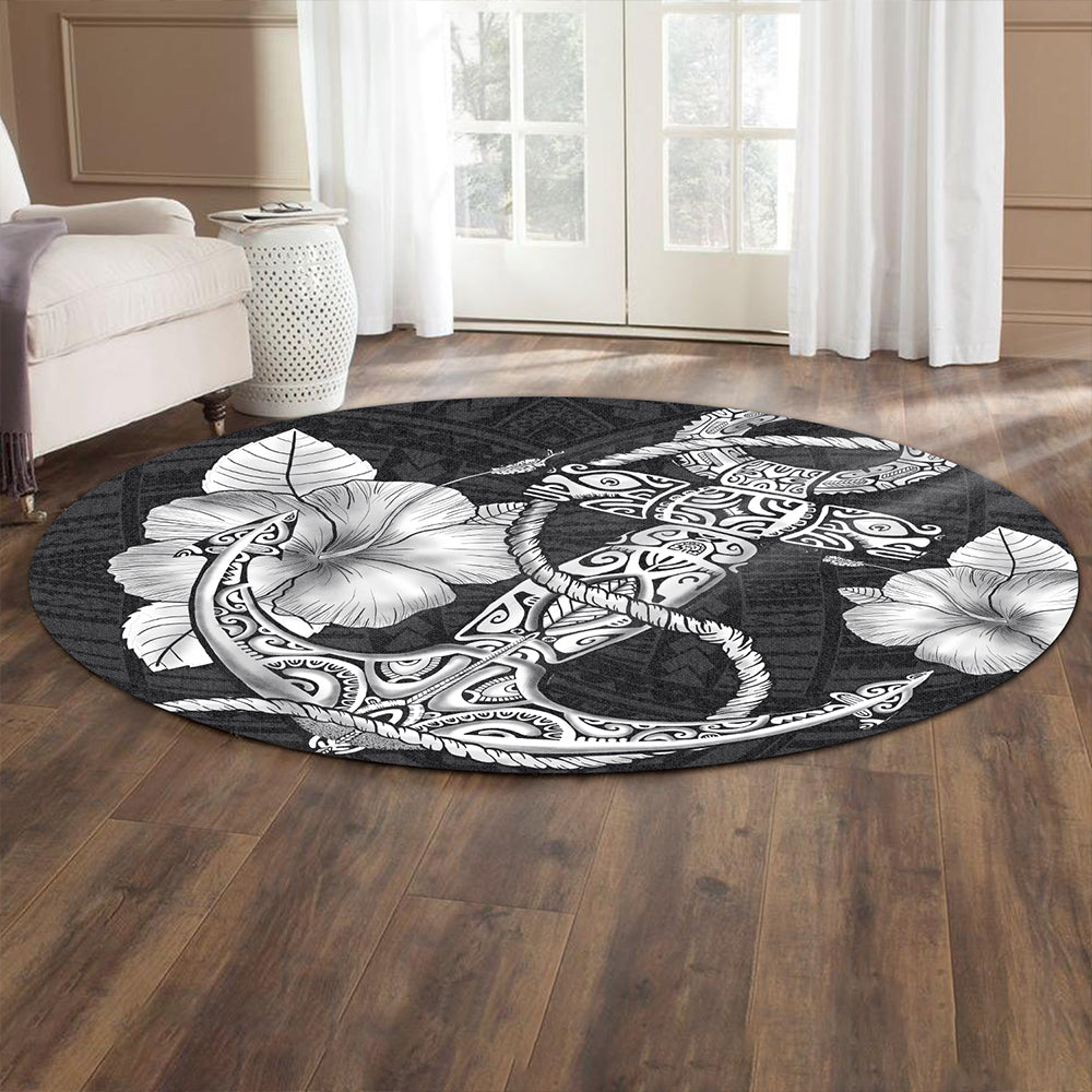 Hawaii Round Rug Anchor Poly Tribal