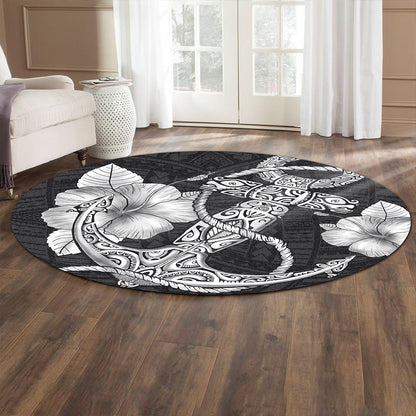 Hawaii Round Rug Anchor Poly Tribal