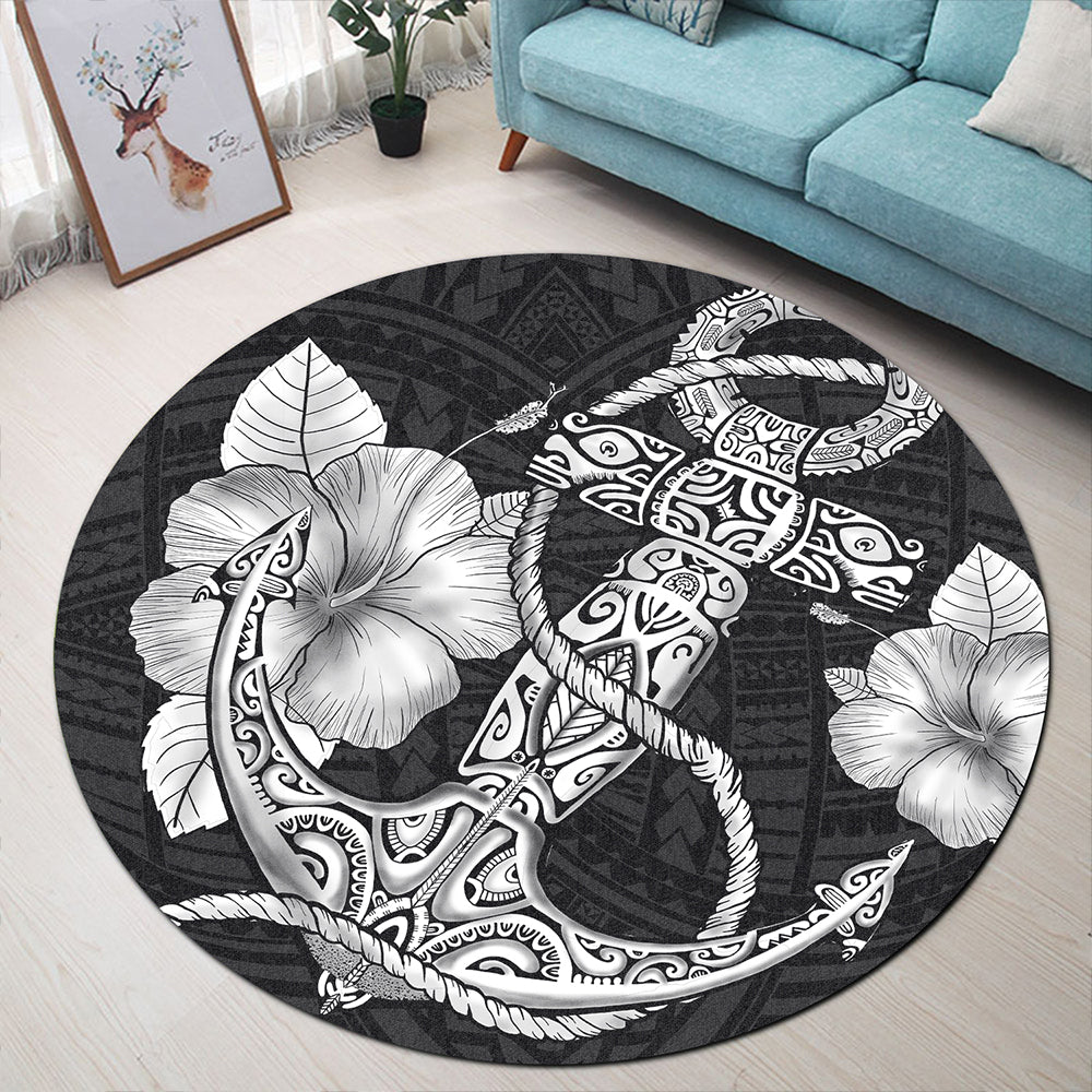 Hawaii Round Rug Anchor Poly Tribal
