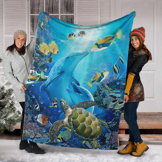 Hawaii Premium Blanket Animal Ocean