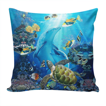Hawaii Pillow Cover Animal Ocean