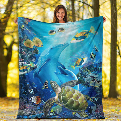 Hawaii Premium Blanket Animal Ocean
