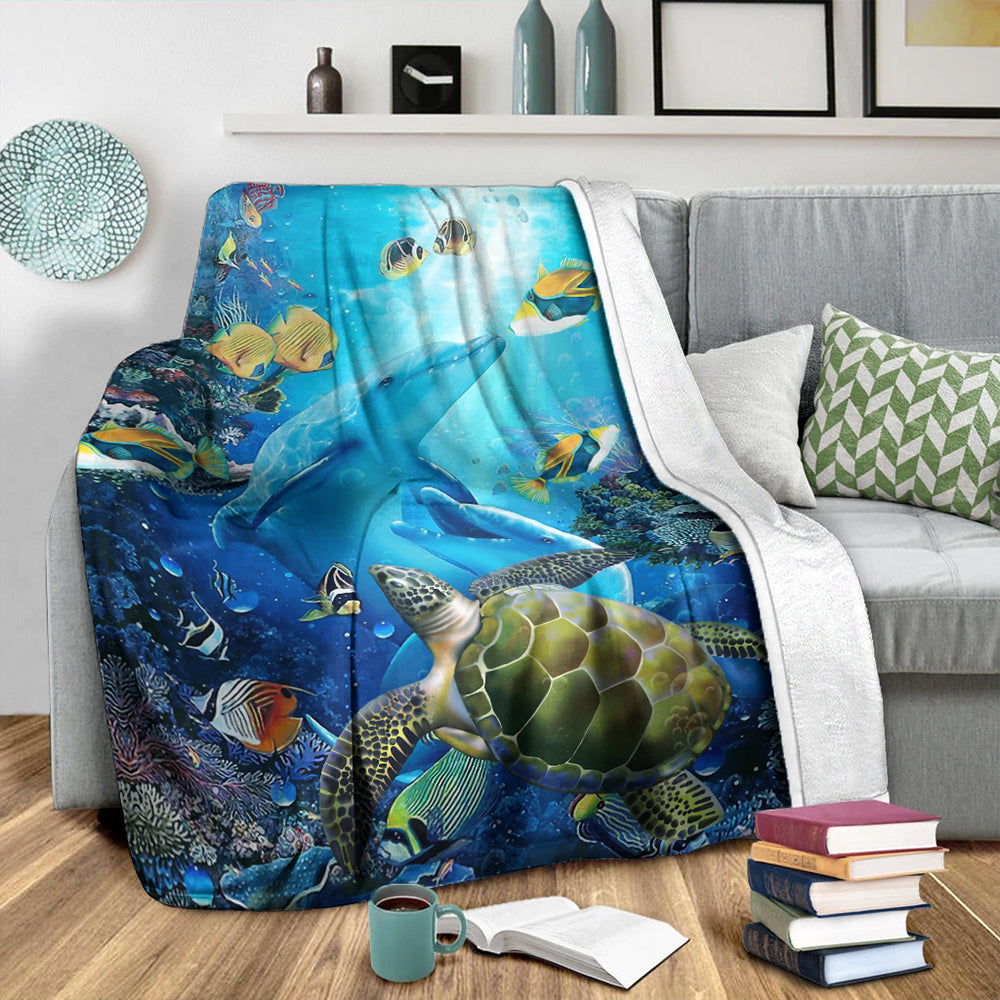 Hawaii Premium Blanket Animal Ocean