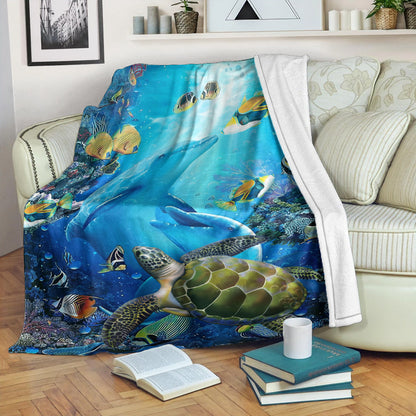 Hawaii Premium Blanket Animal Ocean