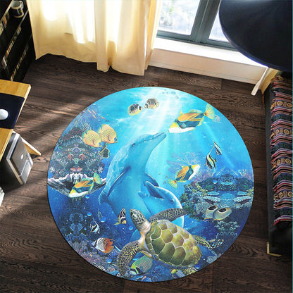 Hawaii Round Rug Animal Ocean