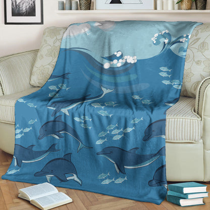Hawaii Premium Blanket Dolphin And Sea
