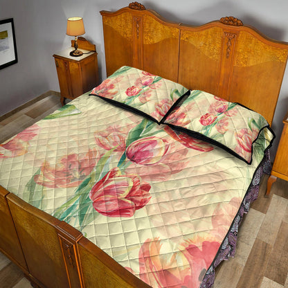 Hawaii Quilt Bed Set Flower Art