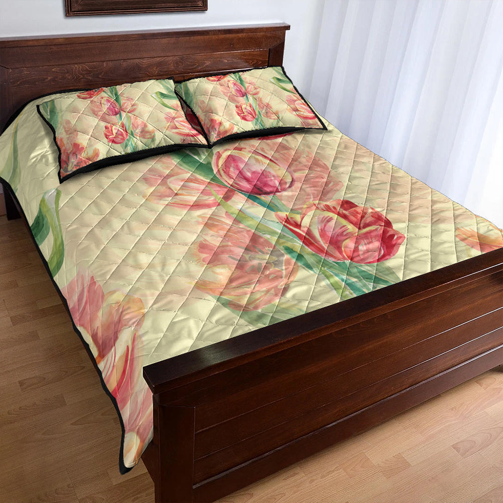 Hawaii Quilt Bed Set Flower Art
