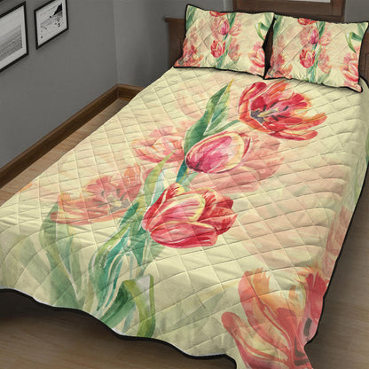 Hawaii Quilt Bed Set Flower Art