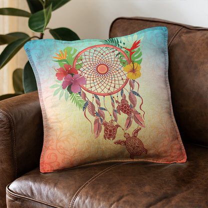 Hawaii Pillow Cover Flower Dreamcatcher