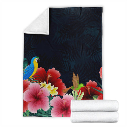 Hawaii Premium Blanket Forest Hibiscus