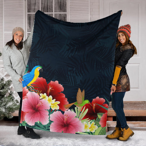 Hawaii Premium Blanket Forest Hibiscus