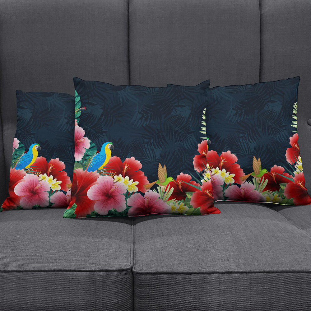 Hawaii Pillow Cover Forest Hibiscus
