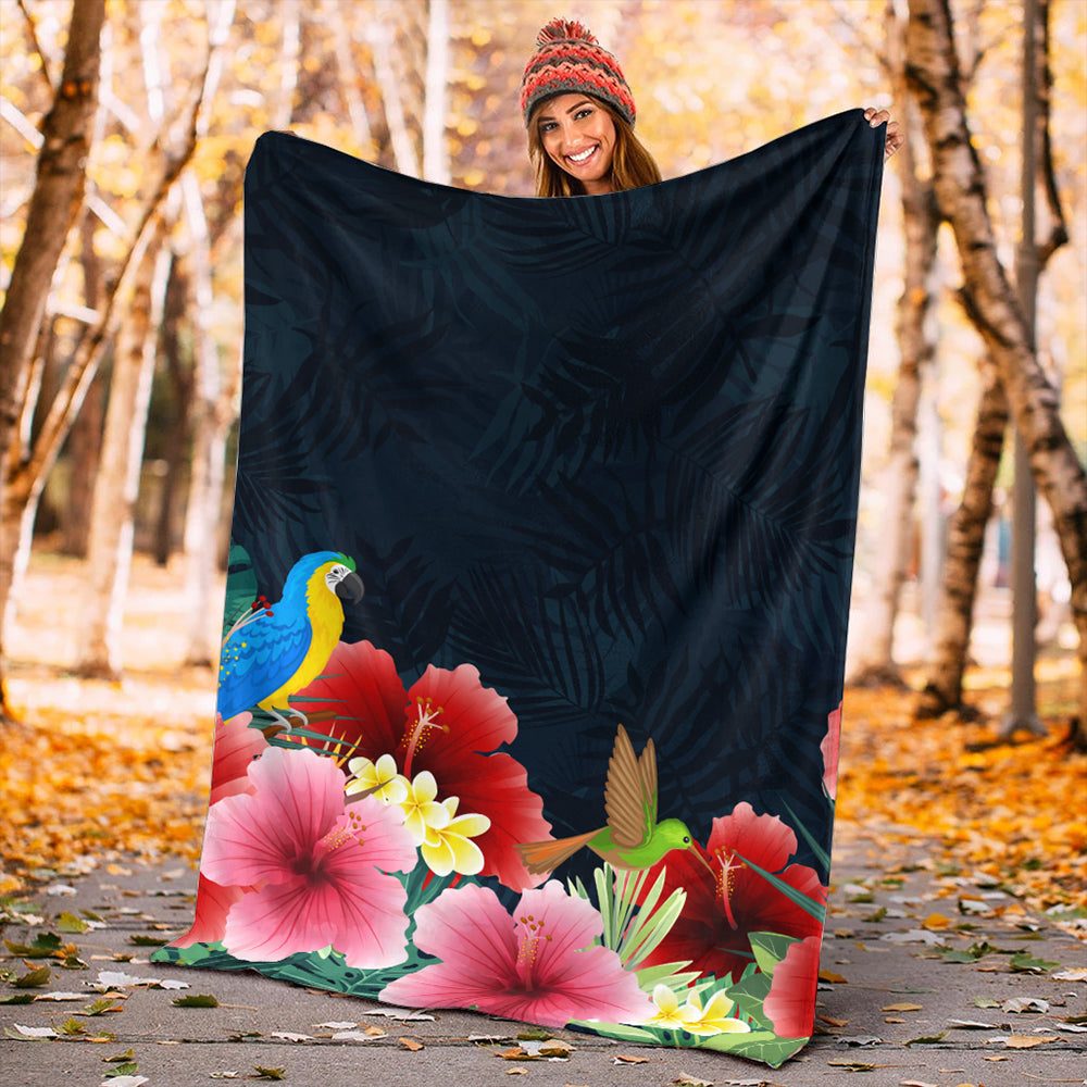 Hawaii Premium Blanket Forest Hibiscus
