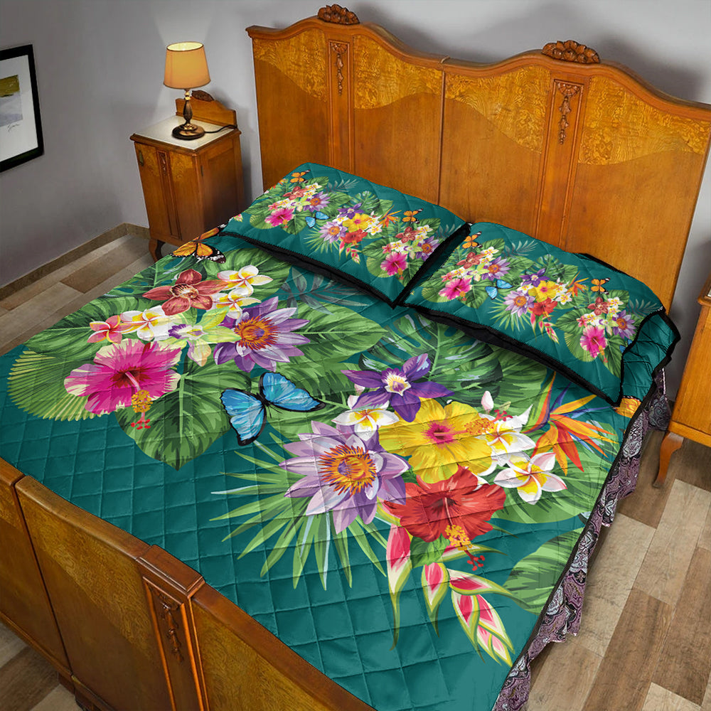 Hawaii Quilt Bed Set Garden Flower