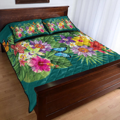 Hawaii Quilt Bed Set Garden Flower
