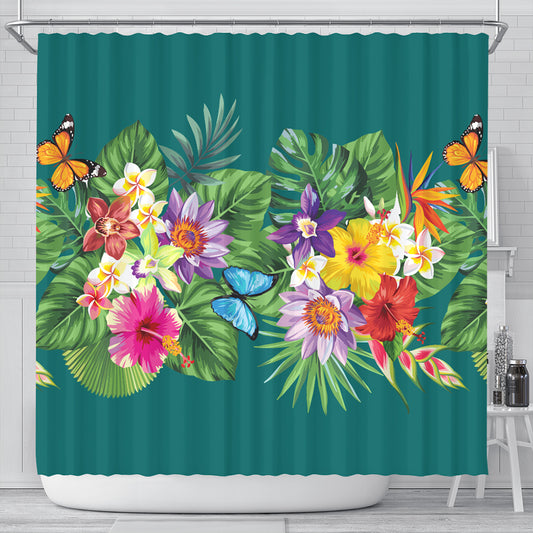 Hawaii Shower Curtain Garden Flower