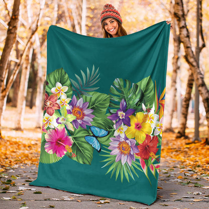 Hawaii Premium Blanket Garden Flower