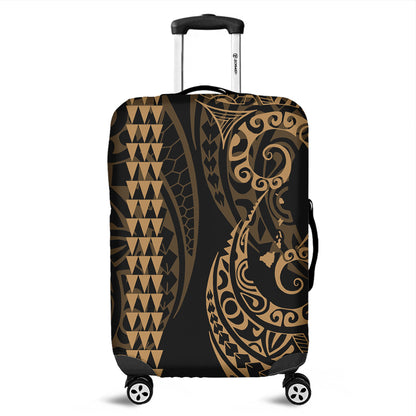 Hawaii Luggage Cover Hawaiian Map Kakau Style Gold