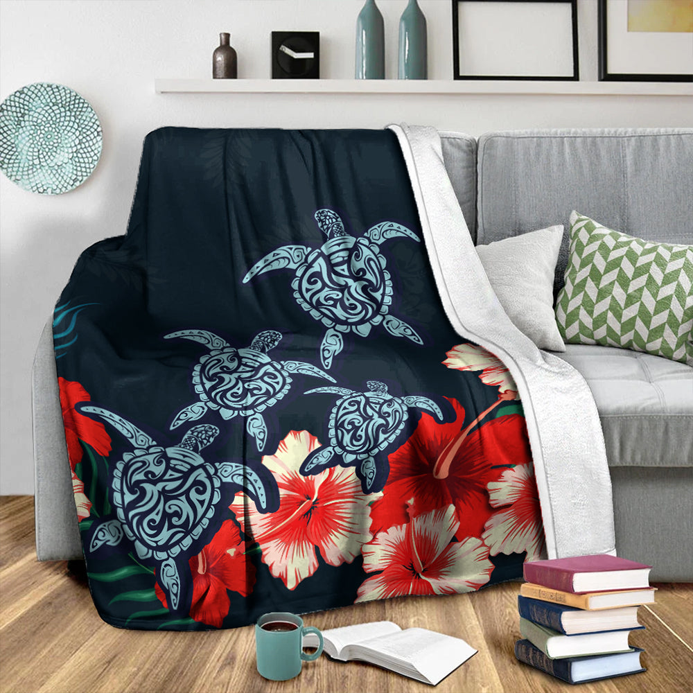 Hawaii Premium Blanket Hibiscus And Turtle Skillful