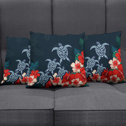 Hawaii Pillow Cover Hibiscus And Turtle Skillful