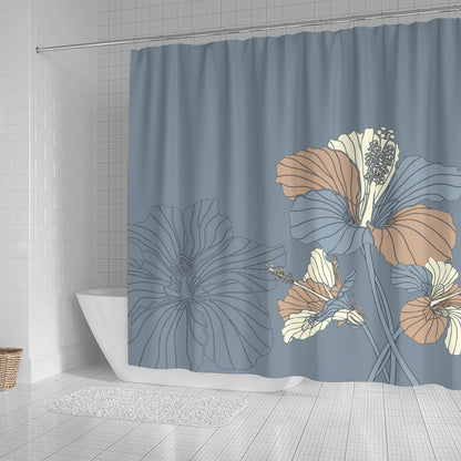 Hawaii Shower Curtain Hibiscus Art Tote New