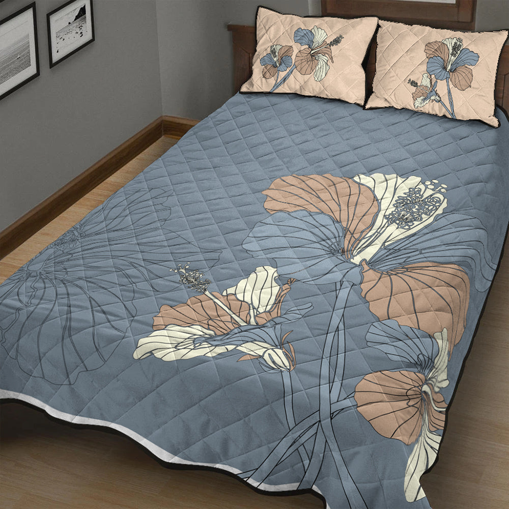 Hawaii Quilt Bed Set Hibiscus Art Tote New
