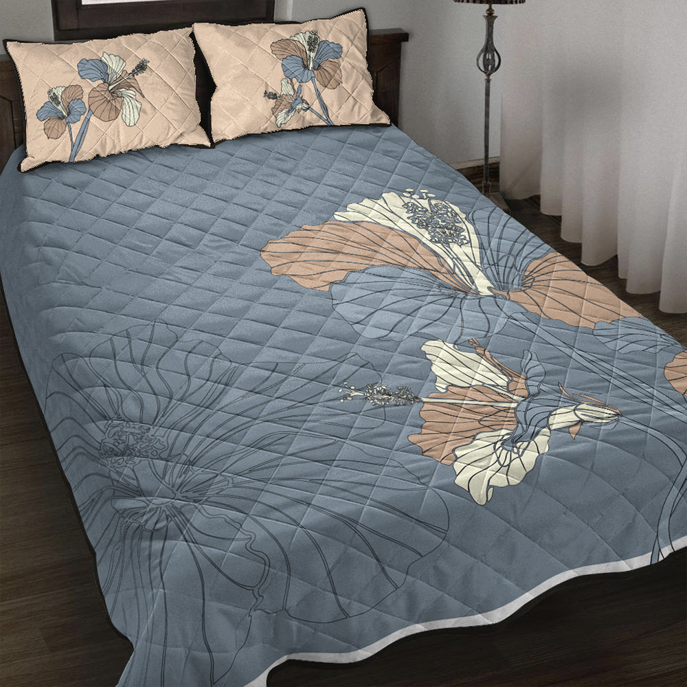 Hawaii Quilt Bed Set Hibiscus Art Tote New