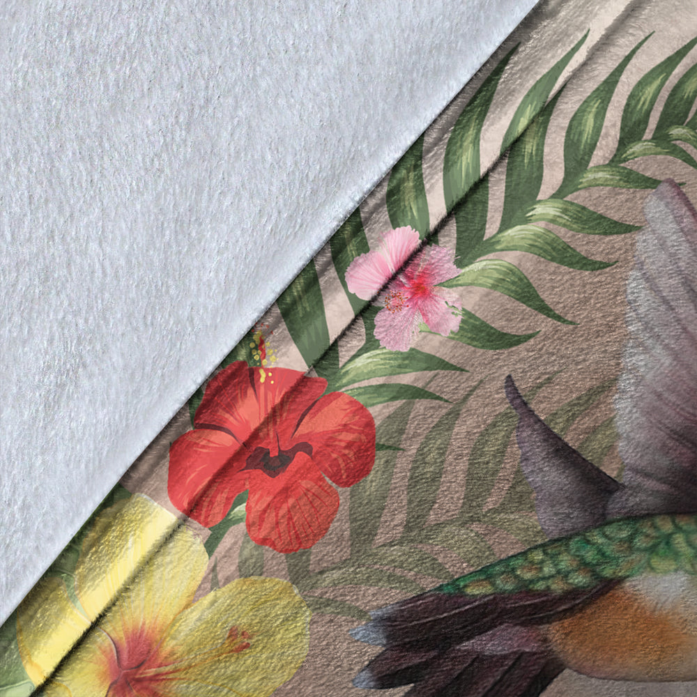Hawaii Premium Blanket Hibiscus Bird